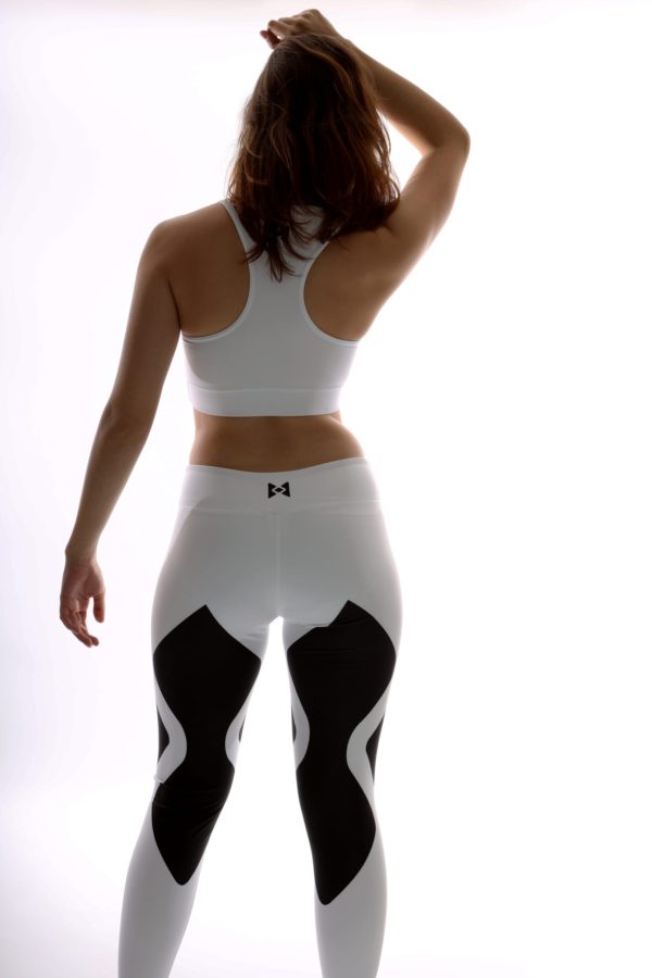 Feel the best you in our black white print sport gym leggings with Native Wear